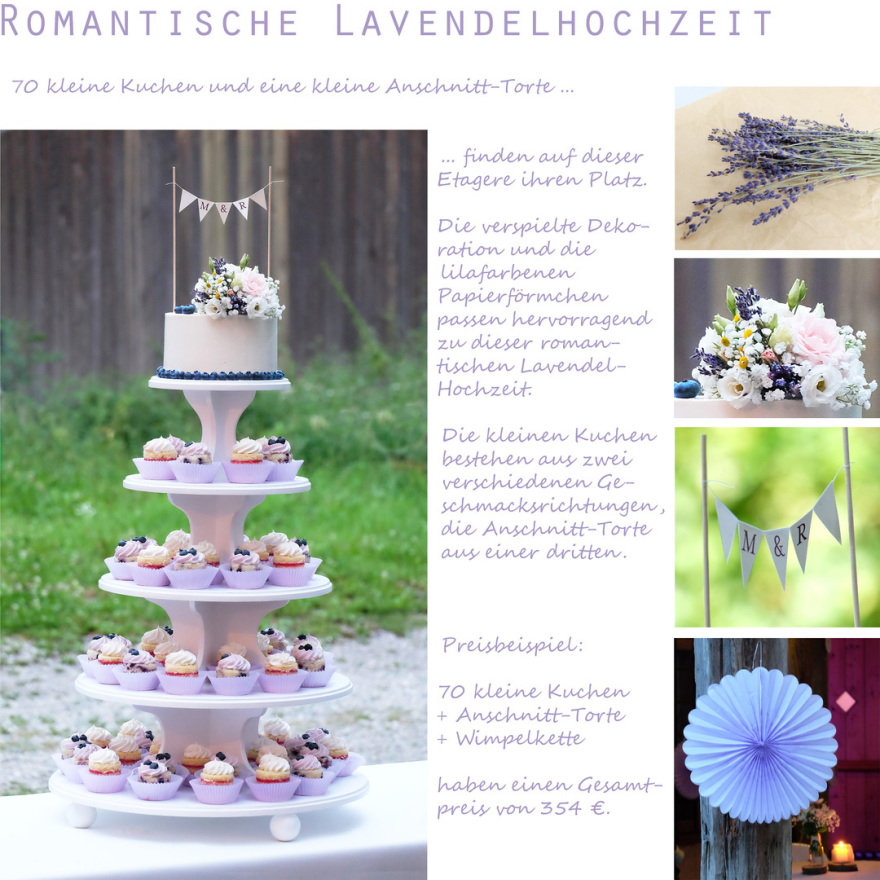Lavendelhochzeit lavender cupcakes